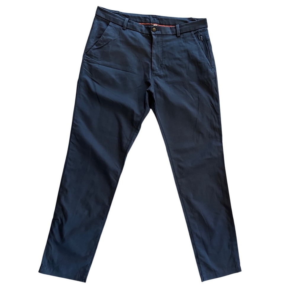 Lululemon Commission Slim Fit Pants Obsidian Navy Grey Chino Trousers Mens 36‎